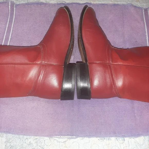 Laredo Red and White Leather Boots - Picture 7 of 13